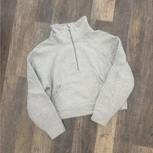 The Gym People Light Gray Women's Half-Zip Sweatshirt